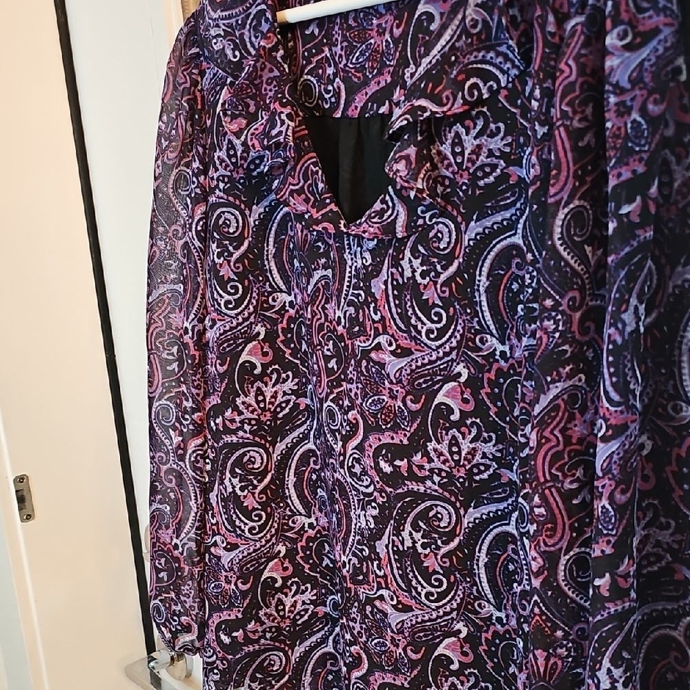 Laura Blouse in Purple and Pink Size 18 - Picture 3 of 5